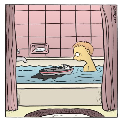 Oil Spill in the Bath.