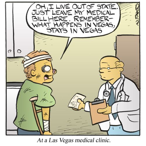 At a Las Vegas medical clinic.