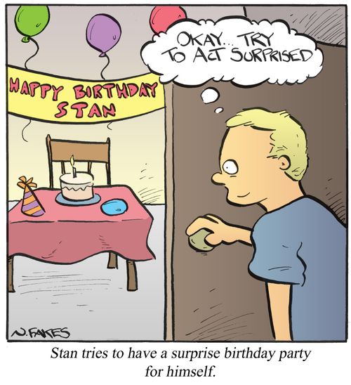 Stan tries to have a surprise birthday party for himself.