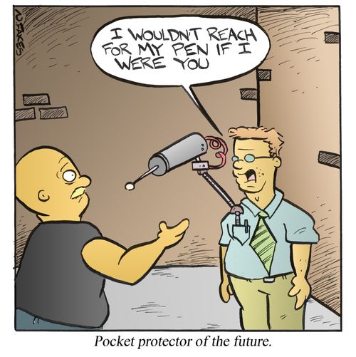 Pocket protector of the future.