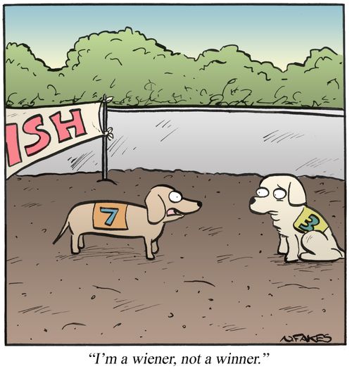 'I'm a wiener, not a winner.'