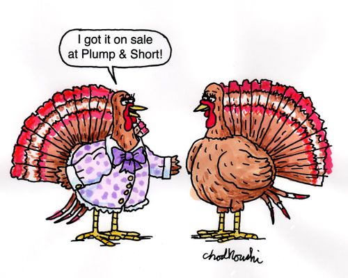 "I got it on sale at Plump & Short!"