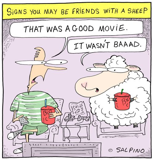 Signs you may be friends with a sheep....