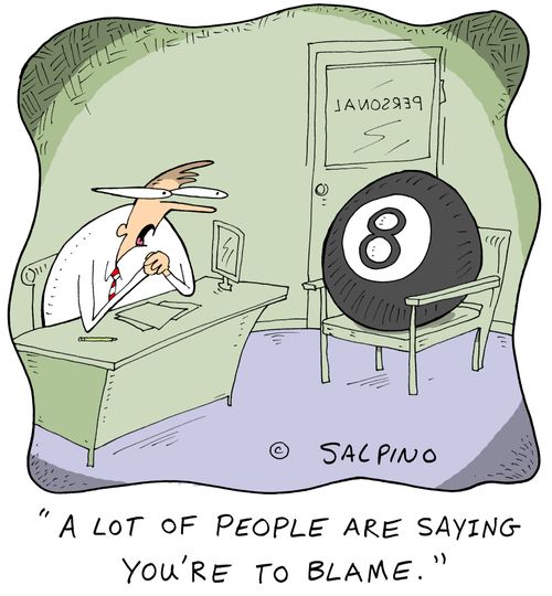 "A lot of people are saying you're to blame."