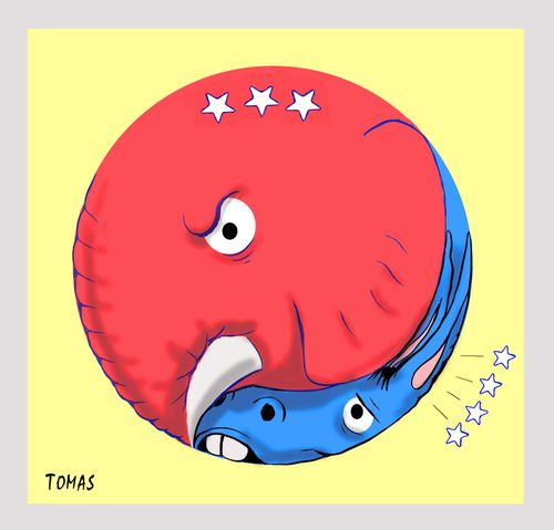 Yin and yang - Democrats and Republicans