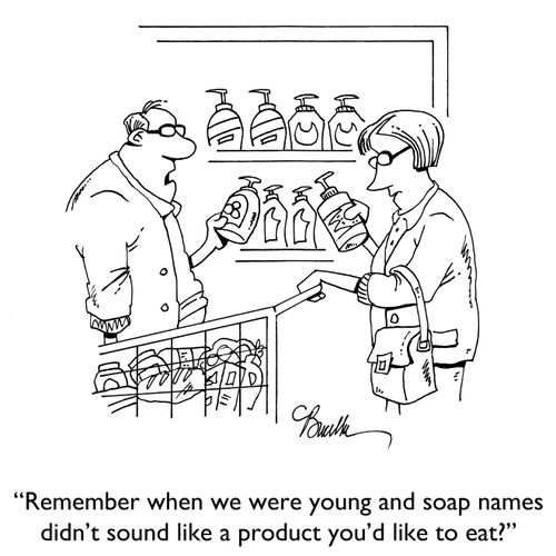 "Remember when we were young and soap names didn't sound like a product you'd like to eat?"