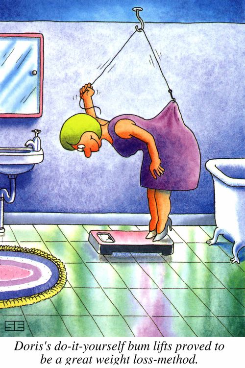Doris' diy bum lifts proved to be a great weight-loss method.