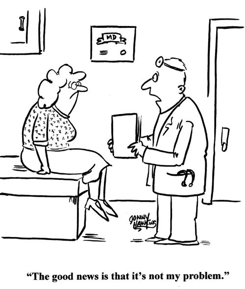 'The good news is that it's not my problem.'