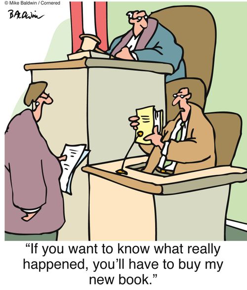 'If you want to know what really happened, you'll have to buy my   new book.'