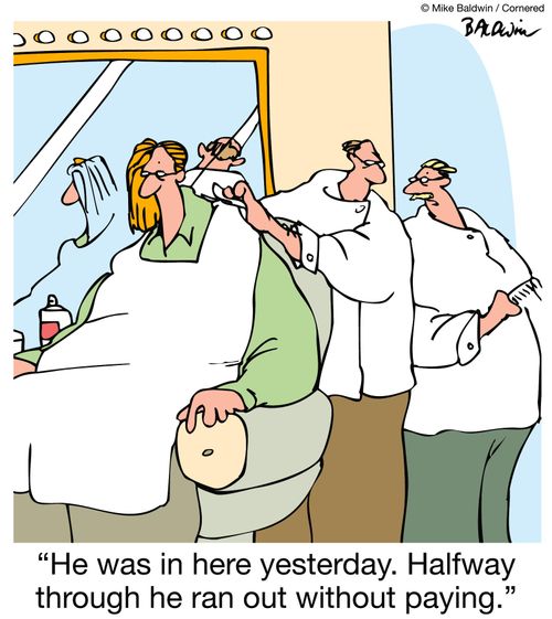 "He was in here yesterday. Halfway through he ran out without paying."
