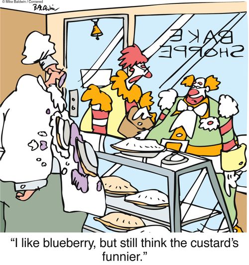 "I like blueberry, but still think the custard's funnier."