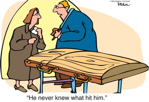 "He never knew what hit him."