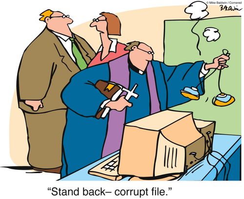 "Stand back? corrupt file."