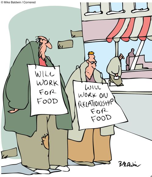 Will work on relationship for food.