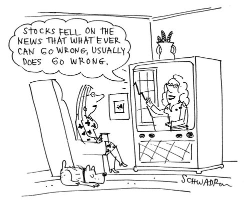 'Stocks fell on the news that whatever can go wrong, usually does go wrong.'
