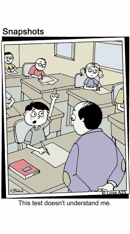 'This test doesn't understand me.'