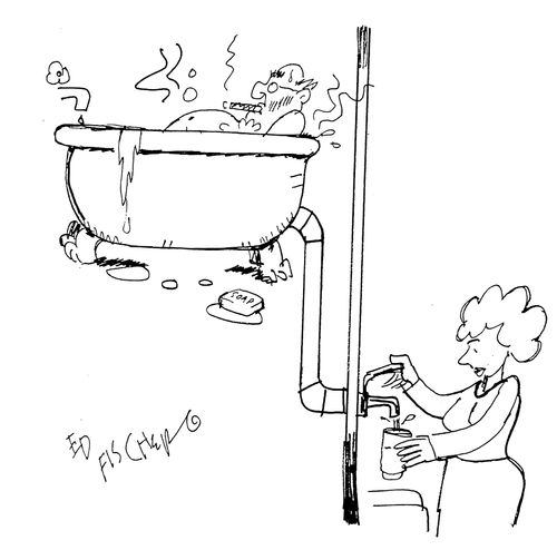 Hot Water from the bath.