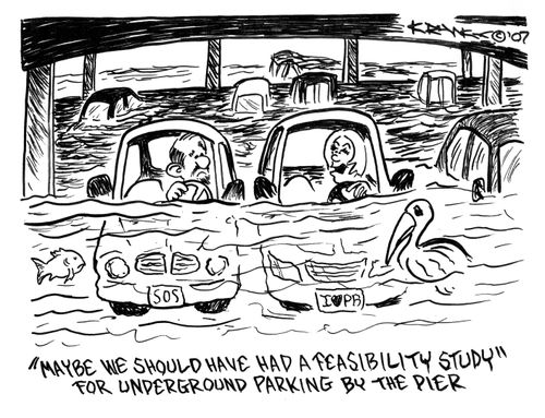 'Maybe we should have had a feasibility study for underground parking by the pier.'