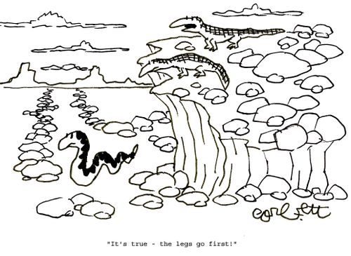 'It's true - the legs go first!'