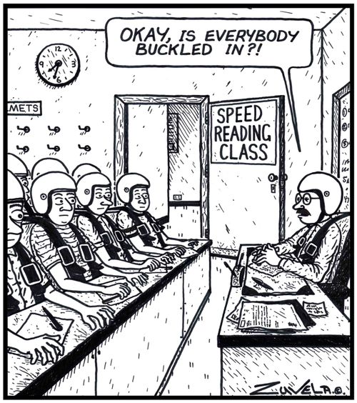 Speed reading class.