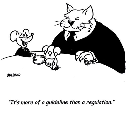 'It's more of a guideline than a regulation.'