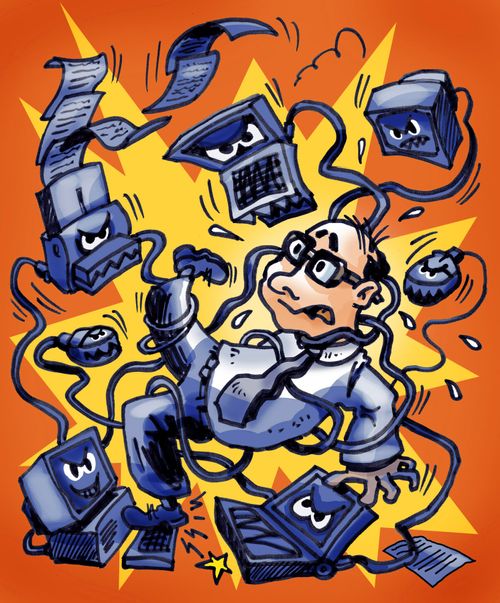 Computer fight.