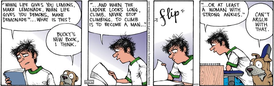 'Bucky's new book, I think.'
