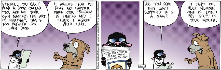 'It argues that we dogs are happier when our freedom is limited, and I think I agree with that.'
