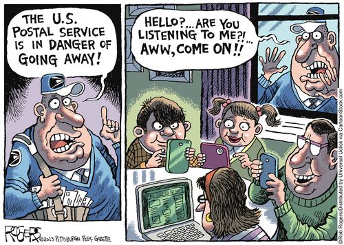 'The U.S. postal service is in danger of going away!'