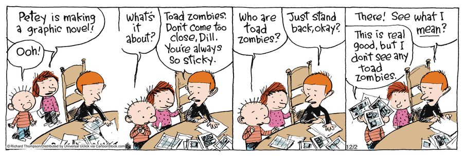 'Petey is making a graphic novel!'