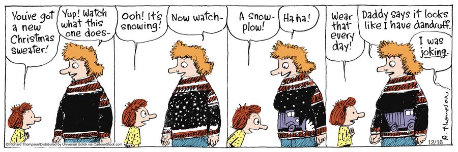 'You've got a new Christmas sweater!'
