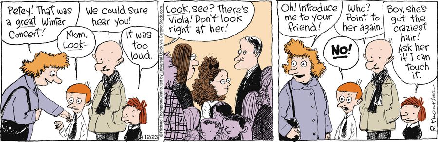 'Look see? There's viola! Don't look right at her!'