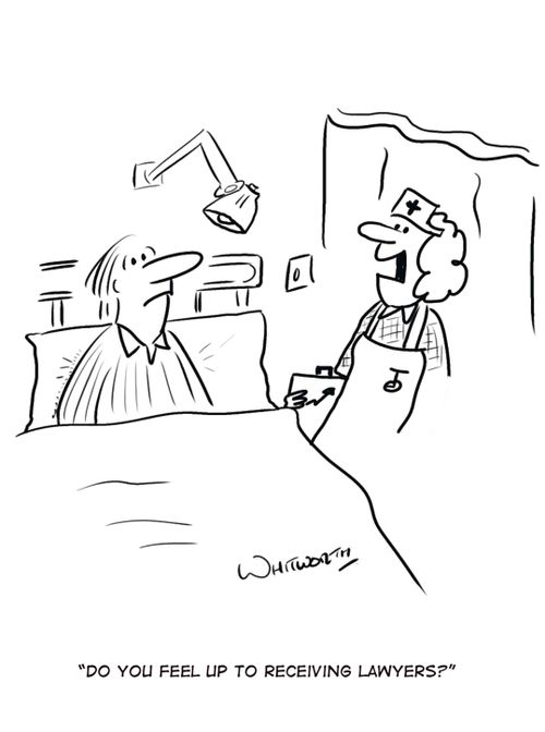 'Do you feel up to receiving lawyers?'