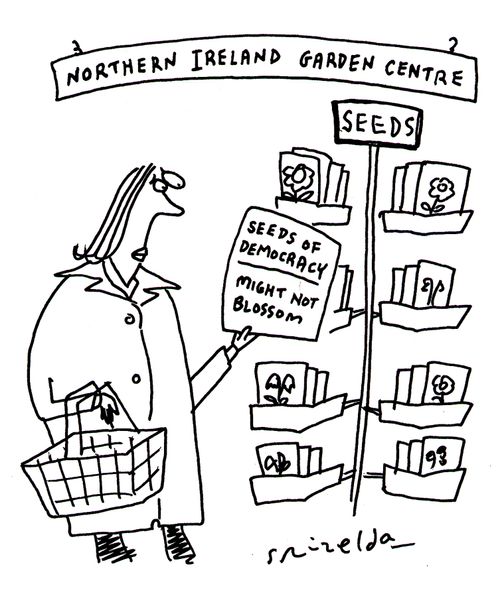Northern Ireland Garden Centre - Seeds of Democracy: Might not blossom.