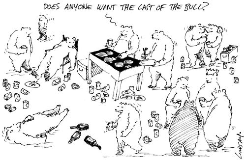 Bear market. The demise of the bull market.