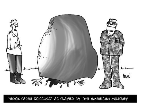 'Rock Paper Scissors' as played by the American military.