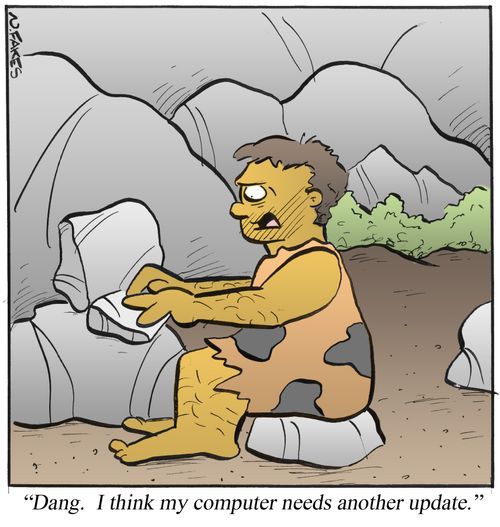 'Dang. I think my computer needs another update.'