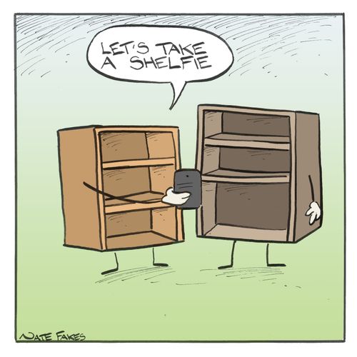 'Let's take a shelfie.'