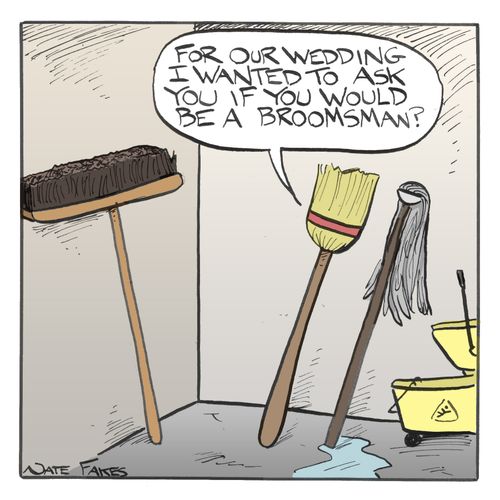 'For our wedding I wanted to ask you if you would be a broomsman?'