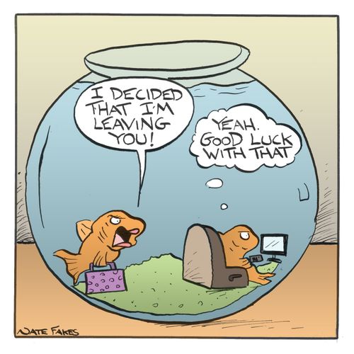 'I've decided that I'm leaving you!'