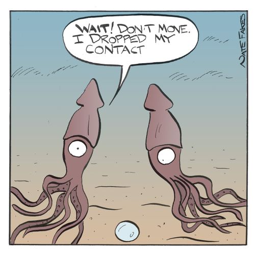 '...Don't move. I dropped my contact.'