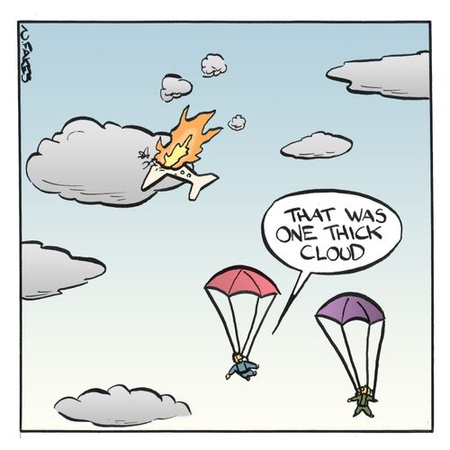 'That was one thick cloud.'