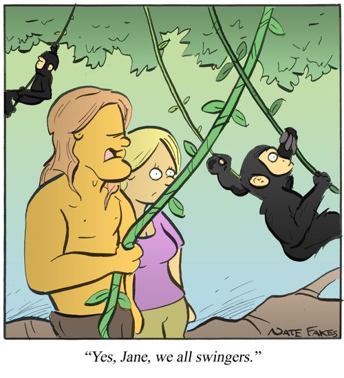 'Yes, Jane, we all swingers.'