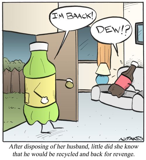 After disposing of her husband, little did she know that he would be recycled and back for revenge.