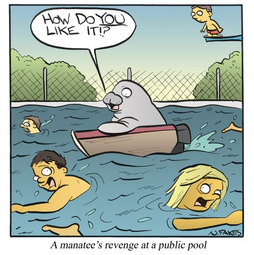 A Manatee's Revenge At A Public Pool