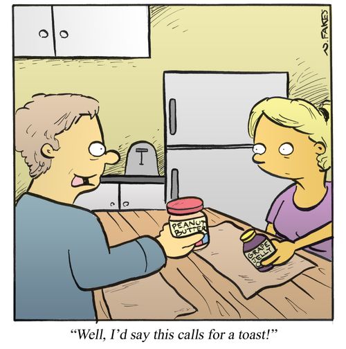 'Well, I'd say this calls for a toast!'
