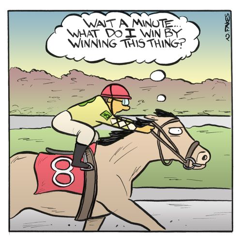 'Wait a minute...what do I win by winning this thing?'
