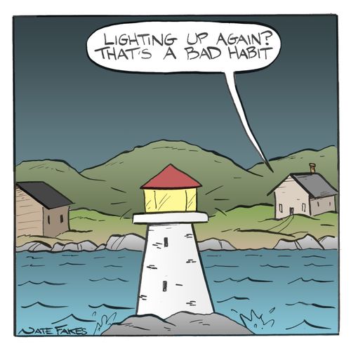 'Lighting up again?  That's a bad habit.'