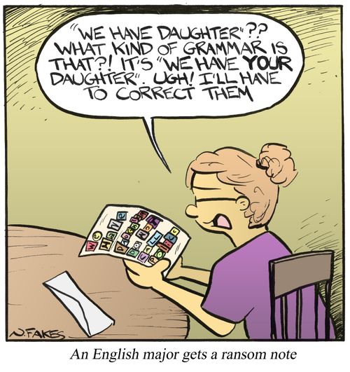 An English Major gets a ransom note