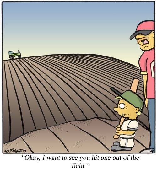 'Okay, I want to see you hit one out of the field.'